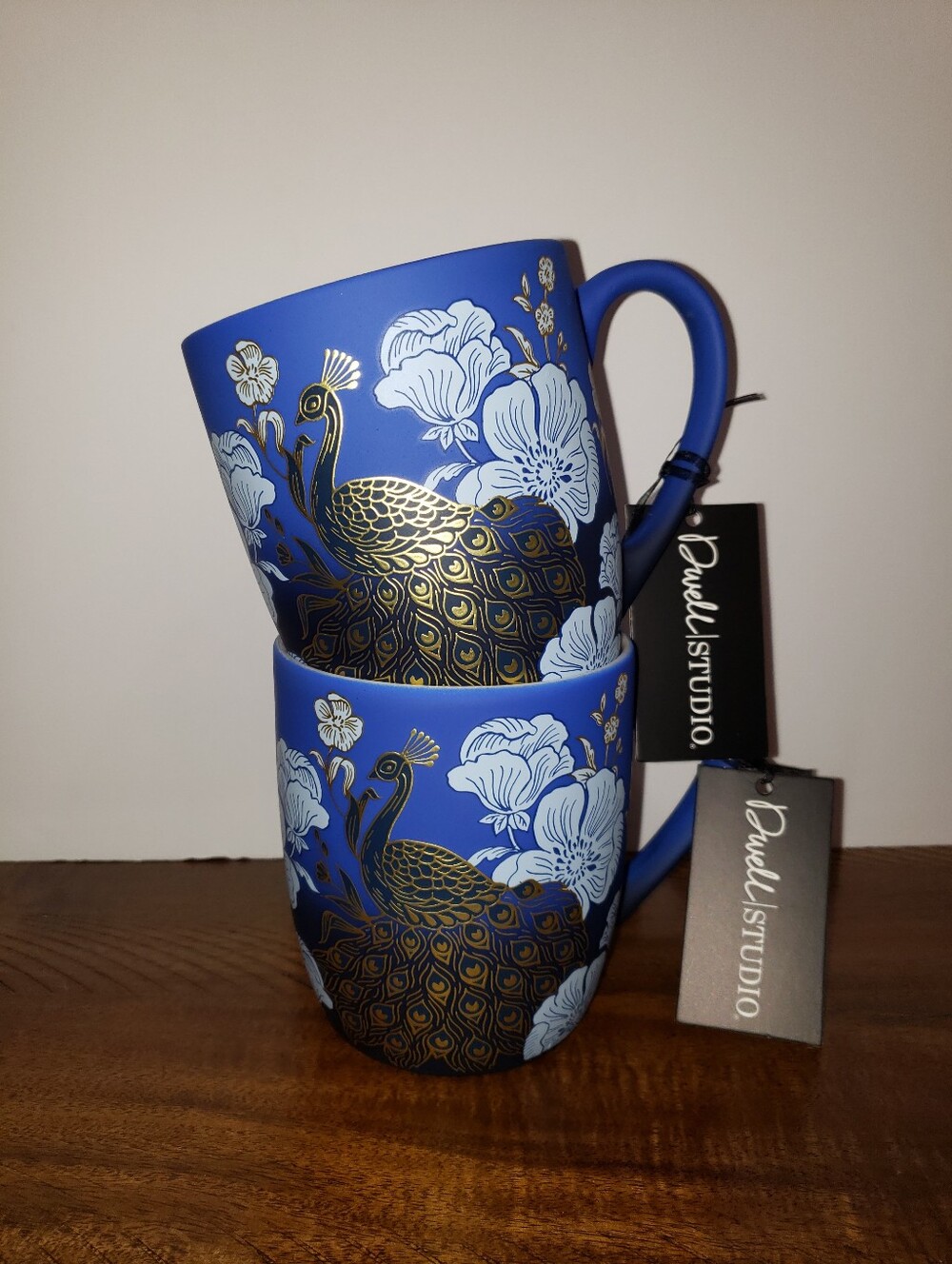 NWT Dwell Studio Peacock Coffee Cups
